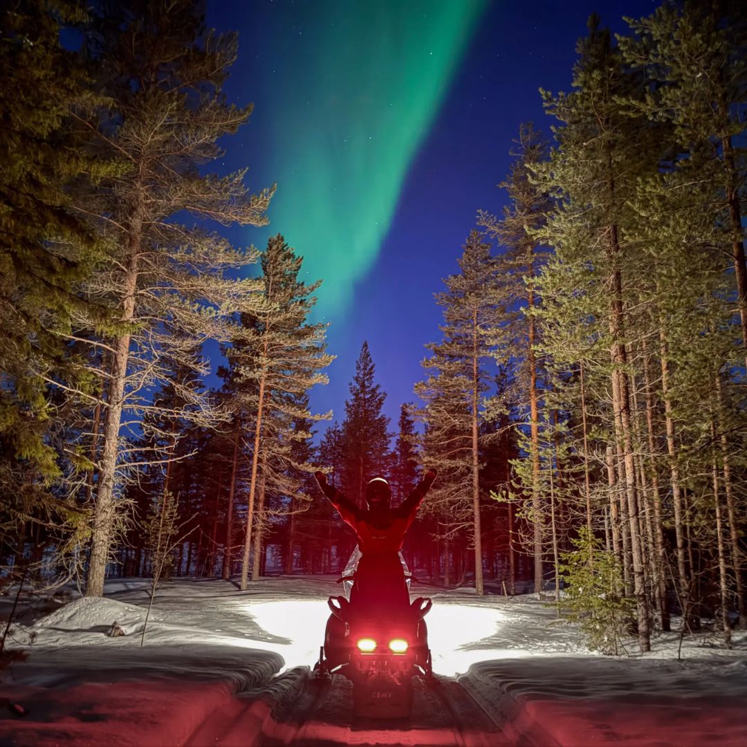 Northern Lights Snowmobile Adventure - Lapland Winter Park